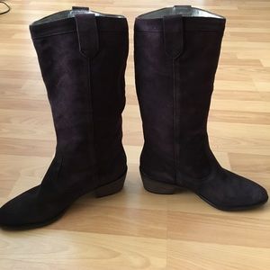 Brown  suede boots